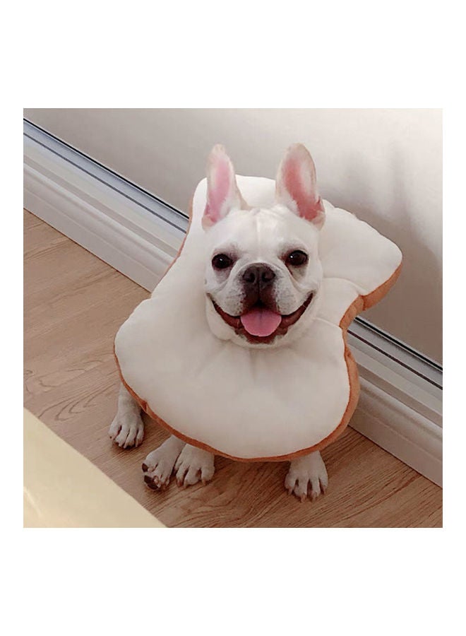 Bread Shape Collar Scarf Headwear Props White/Brown 21x18x3cm - Image 5