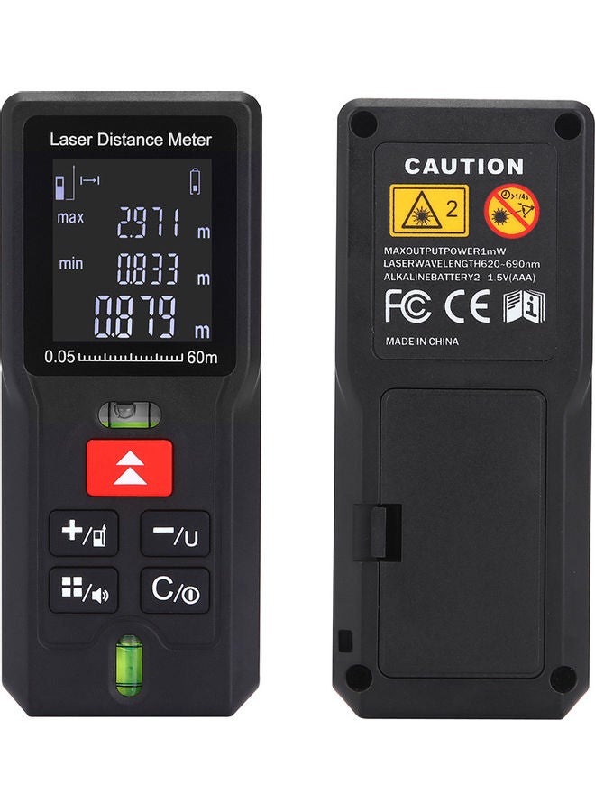 80M Laser Distance Meter Black 20x10x20cm - Image 1