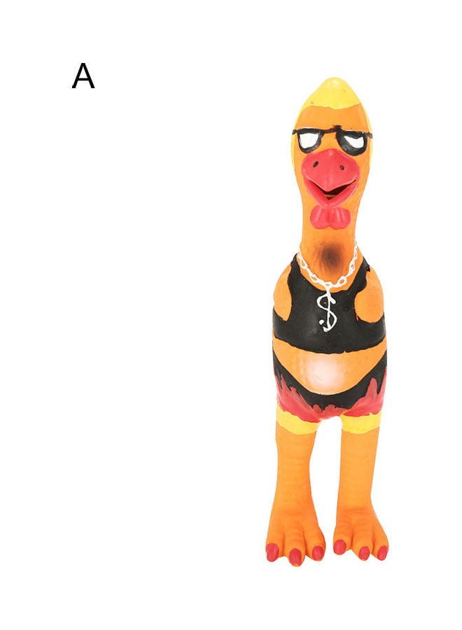 Latex Chicken Squeaky Chew Toy Multicolor 21.5x5x6cm - Image 1