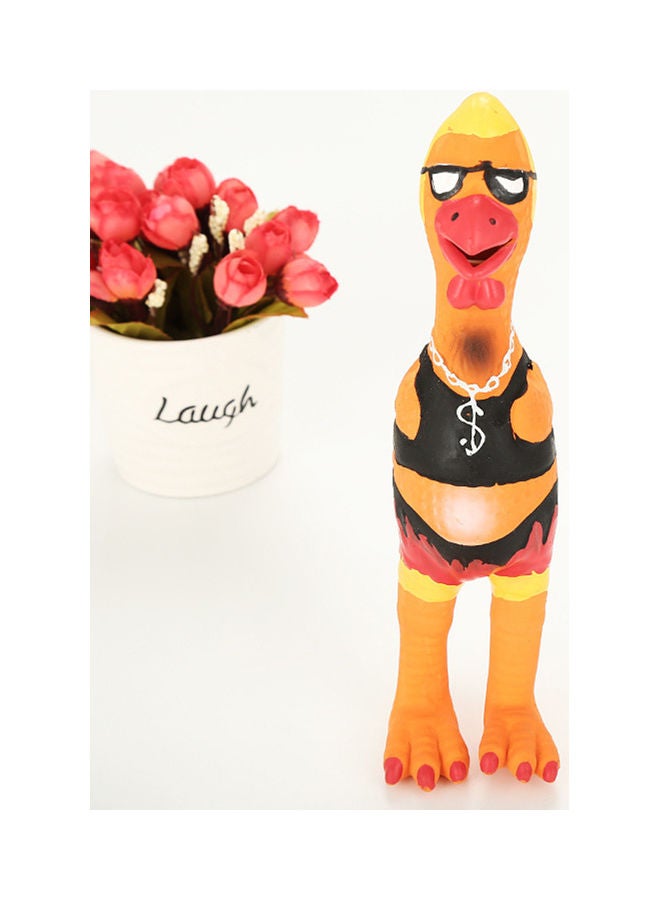 Latex Chicken Squeaky Chew Toy Multicolor 21.5x5x6cm - Image 3