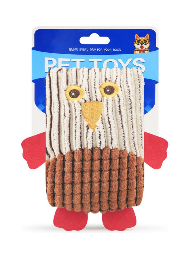 Teeth Grinding Cleaning Sound Plush Interactive Toy Beige/Brown 15x10x6cm - Image 1