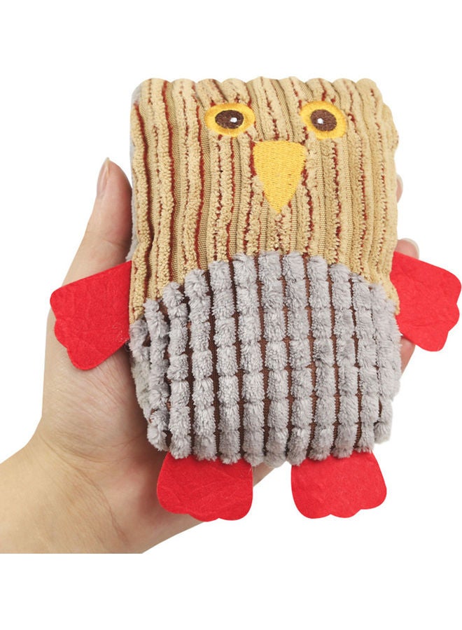 Teeth Grinding Cleaning Sound Plush Interactive Toy Beige/Brown 15x10x6cm - Image 5