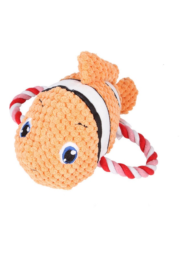 Clownfish Shaped Teething Plush Toy Orange/Pink/White 19x20cm