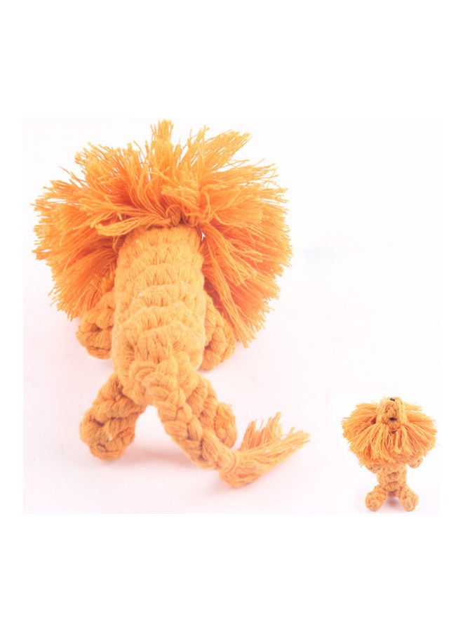 لعبة مضغ منسوجة على شكل أسد أصفر 15x6x3سم - Image 4