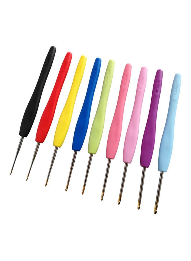 9-Piece Sweater Scarf Knitting Sewing Needles Multicolour 14x5x5cm - Image 2