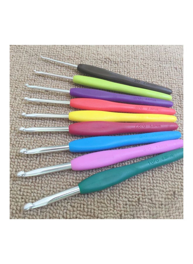 9-Piece Sweater Scarf Knitting Sewing Needles Multicolour 14x5x5cm - Image 4