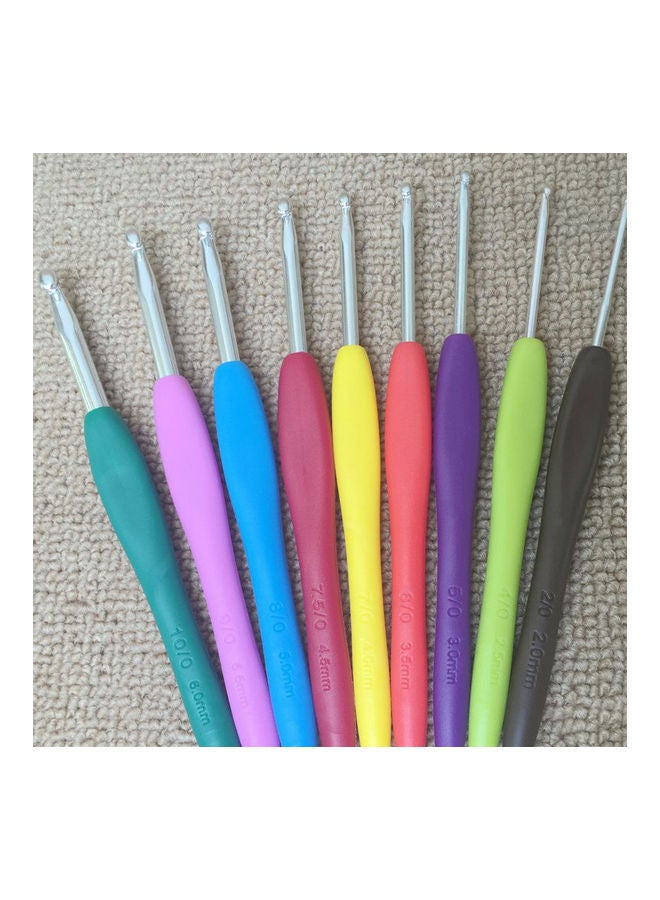 9-Piece Sweater Scarf Knitting Sewing Needles Multicolour 14x5x5cm - Image 5