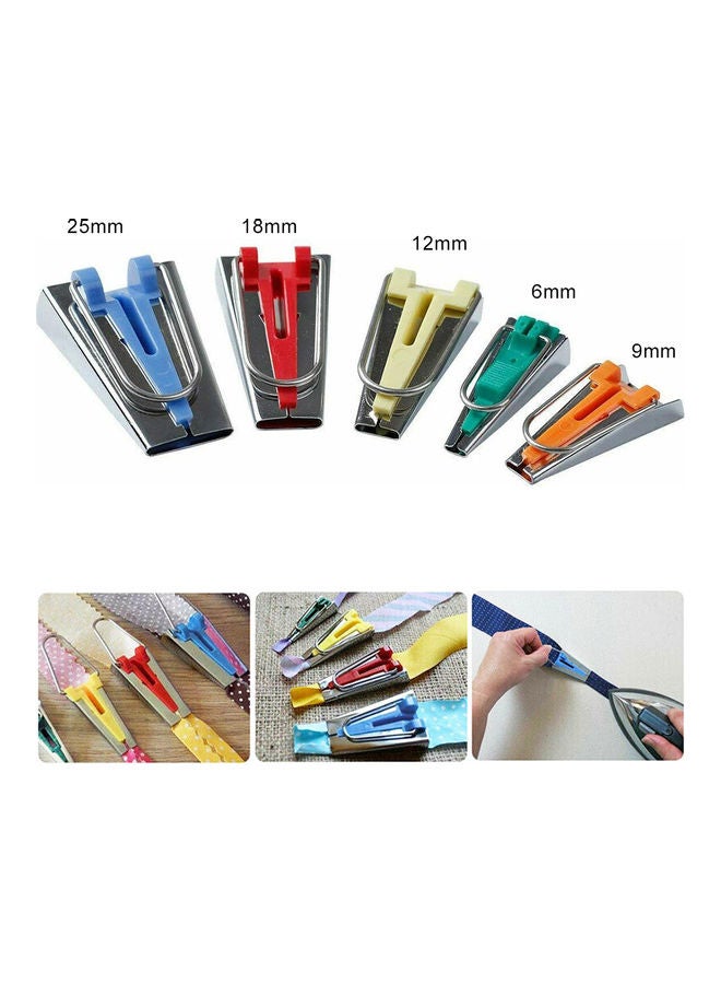 5-Piece Fabric Bias Binding Tape Maker Kit Multicolour 18x11x5cm - Image 2