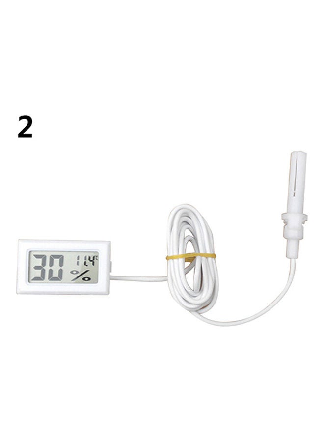 Digital Thermometer Hygrometer White/Grey - Image 2