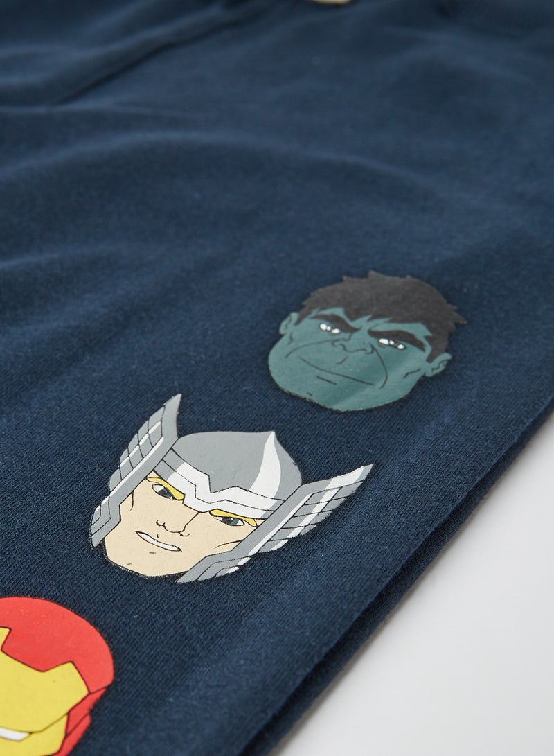 NAME IT - Marvel Avengers Printed SweatPants Dark Sapphire - Image 1
