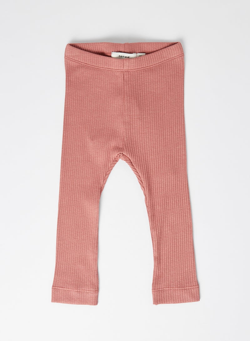 NAME IT - Kabex Noos Ribbed Leggings Withered Rose - Image 1