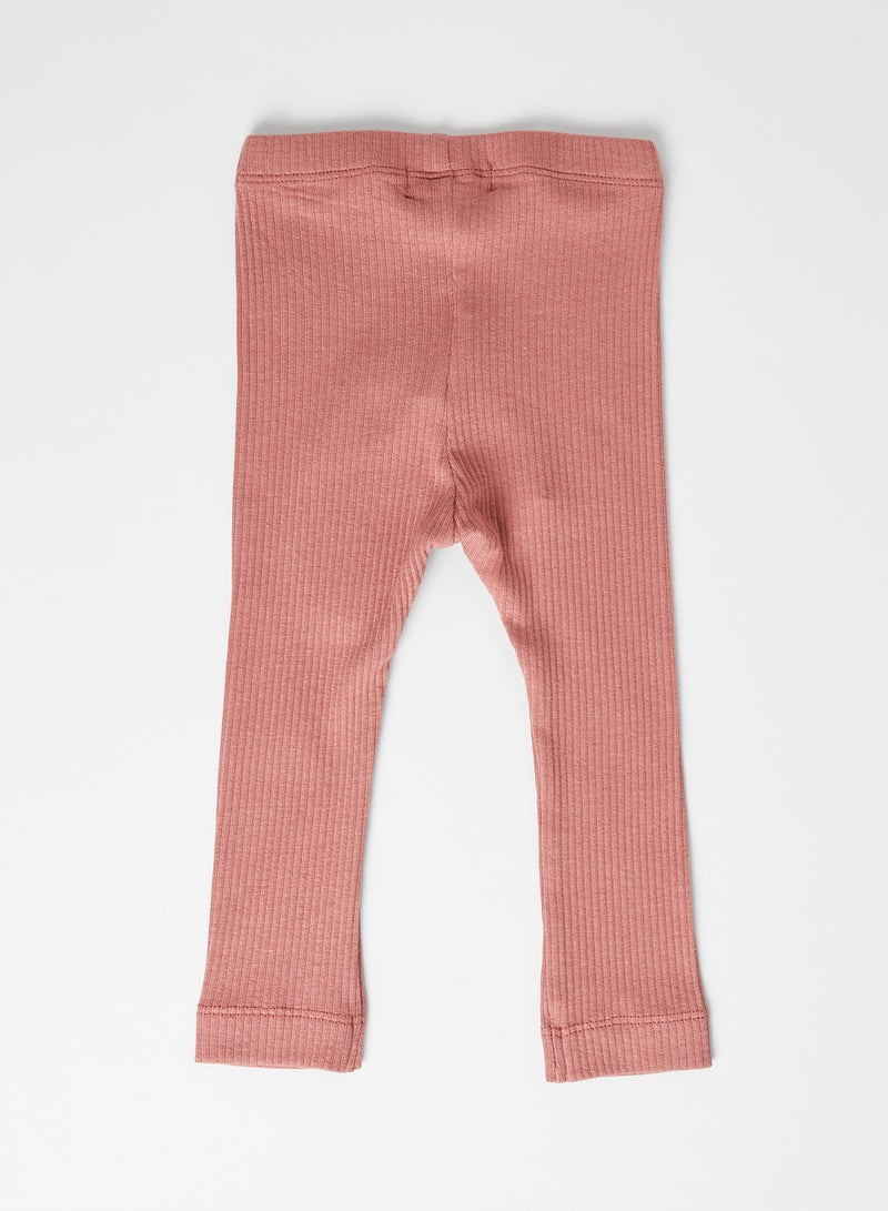 NAME IT - Kabex Noos Ribbed Leggings Withered Rose - Image 1