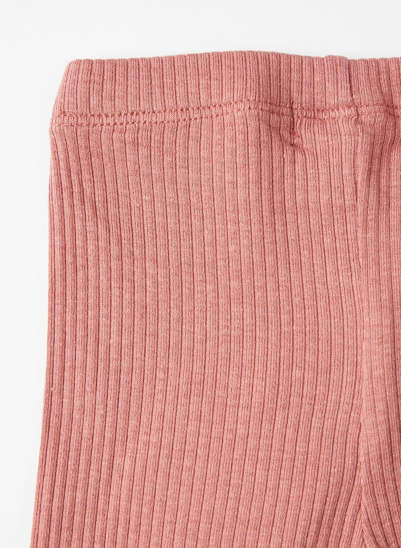 NAME IT - Kabex Noos Ribbed Leggings Withered Rose - Image 1