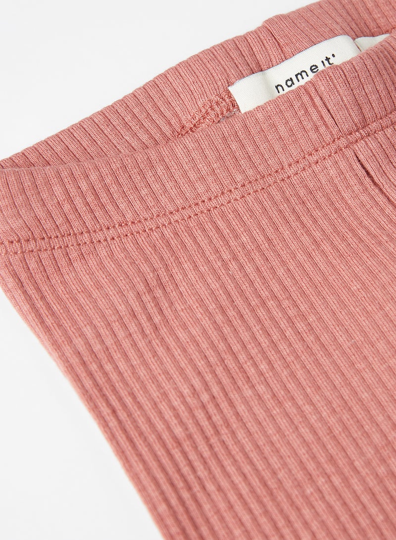 NAME IT - Kabex Noos Ribbed Leggings Withered Rose - Image 1