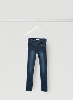 Skinny Fit Jeans Dark Blue Denim