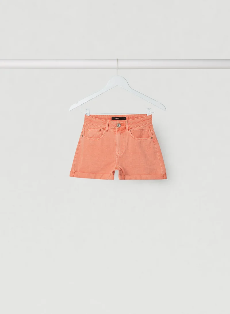 NAME IT High Waist Mom Fit Shorts Blooming Dahlia
