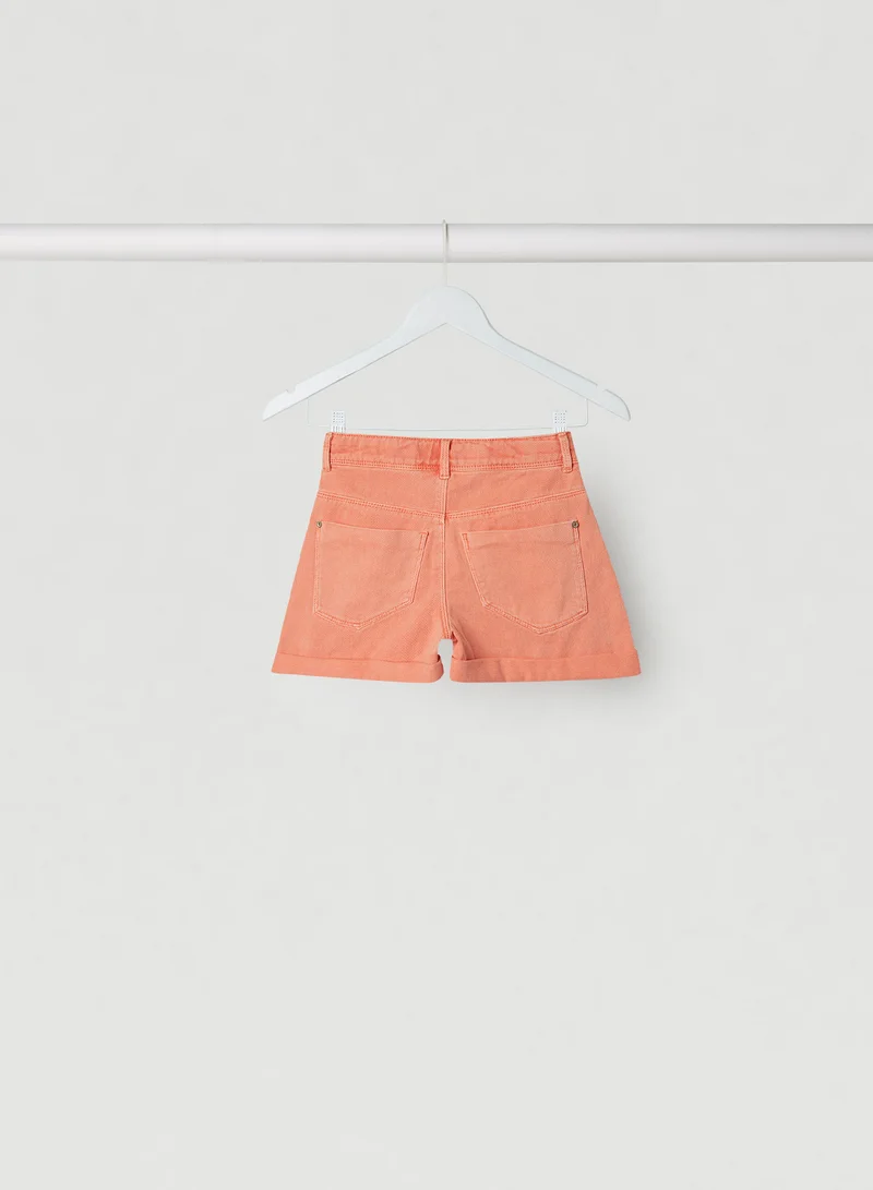 NAME IT High Waist Mom Fit Shorts Blooming Dahlia