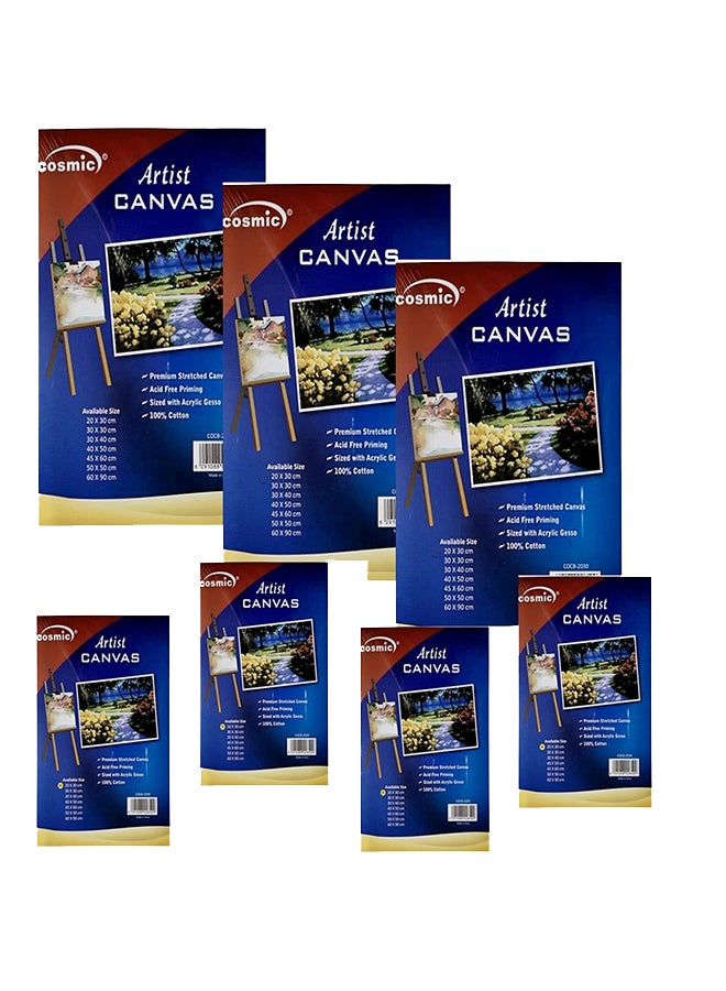 Cosmic 7-Piece Value Pack Blank Canvas Board White - Image 1