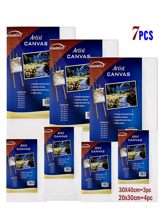 Cosmic 7-Piece Value Pack Blank Canvas Board White - Image 2