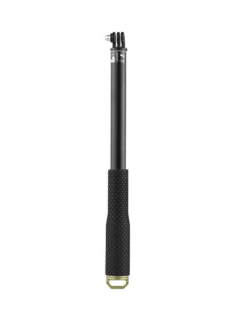 Extendible Handheld Selfie Stick With Remote Controller Clip Black