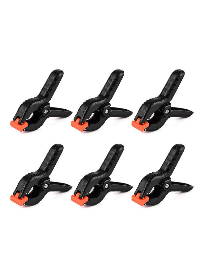 6-Piece Backdrop Spring Clamp Clip Set Black 