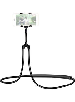 Generic Multifunctional Smartphone Flexible Neck Bracket Holder Black 