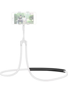 Generic Multifunctional Smartphone Flexible Neck Bracket Holder White/Black 