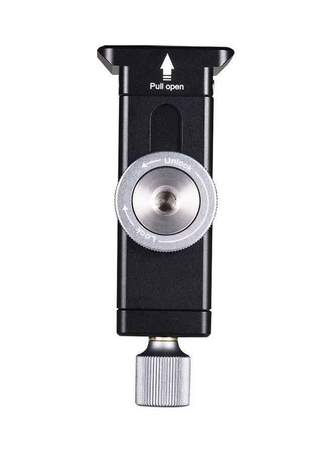 Generic Adjustable Smartphone Clamp Clip Phone Holder Bracket Black/Silver  - Image 1