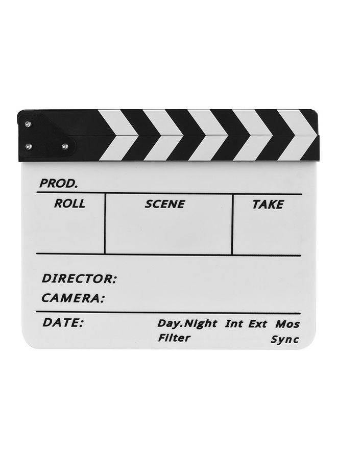 TV Film Director Clapper Board Slate White/Black  - Image 1