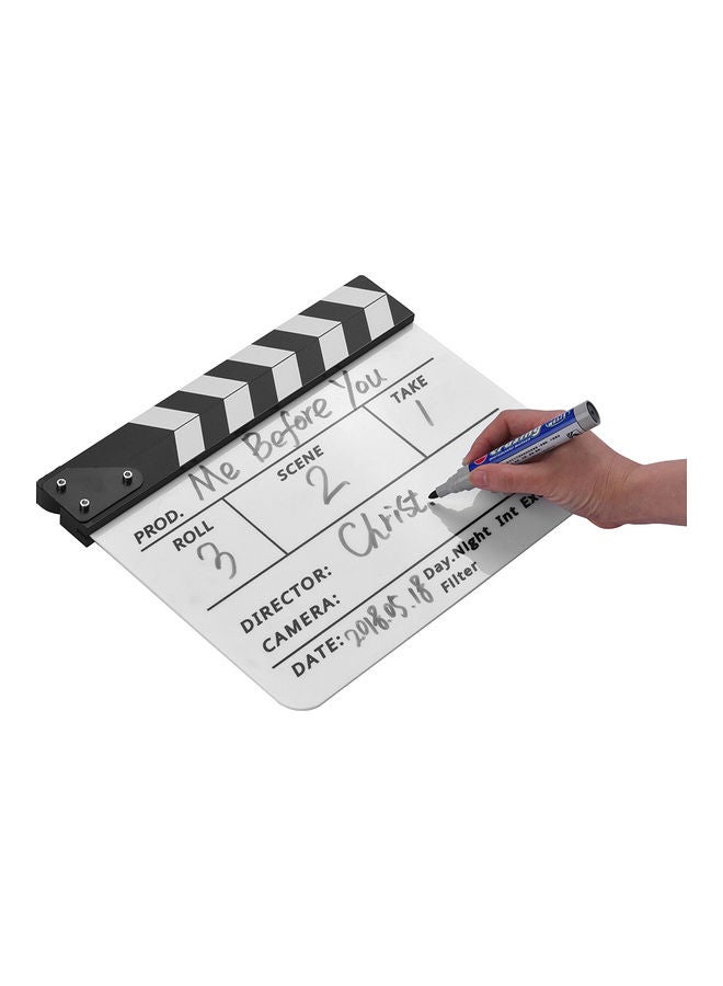 TV Film Director Clapper Board Slate White/Black  - Image 2