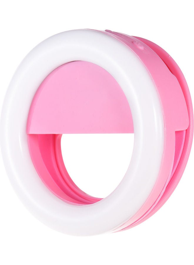 3 Level Brightness Phone Selfie LED Ring Light Pink/White
