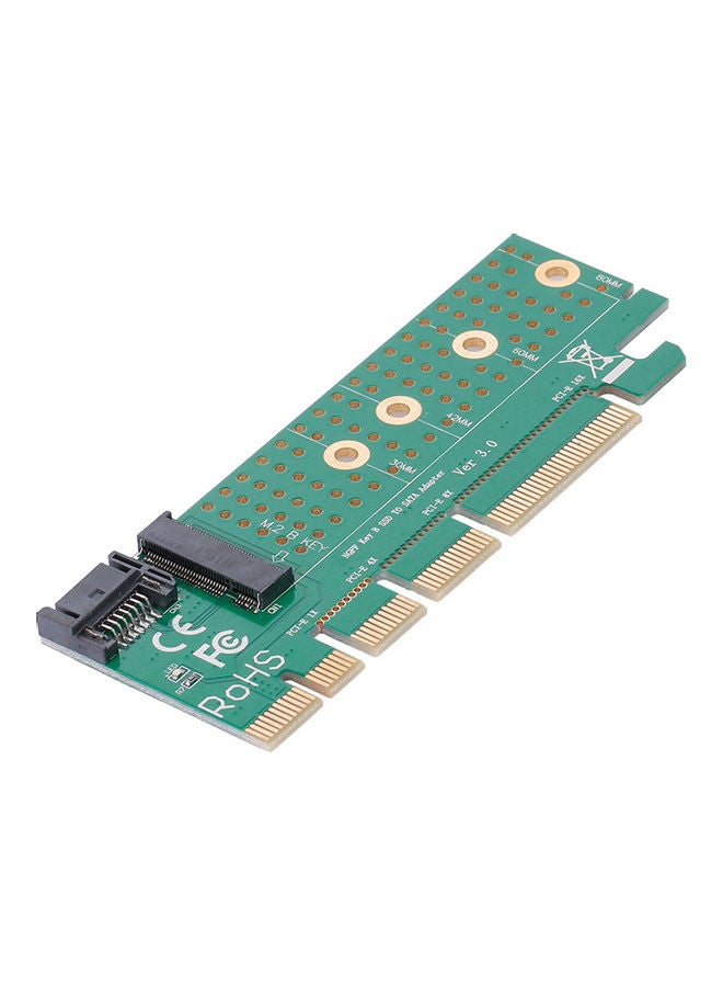 ماركة غير محددة بطاقة محول من M.2 إلى SATA PCI-E Key B SSD ذهب أخضر  - Image 3