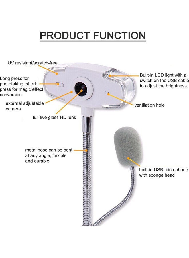 HD Webcam With Microphone White  - Image 2