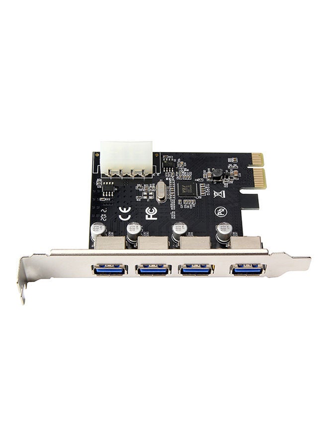 PCI-E To 4 USB 3.0 Ports Expansion Card Black/Silver - Image 5