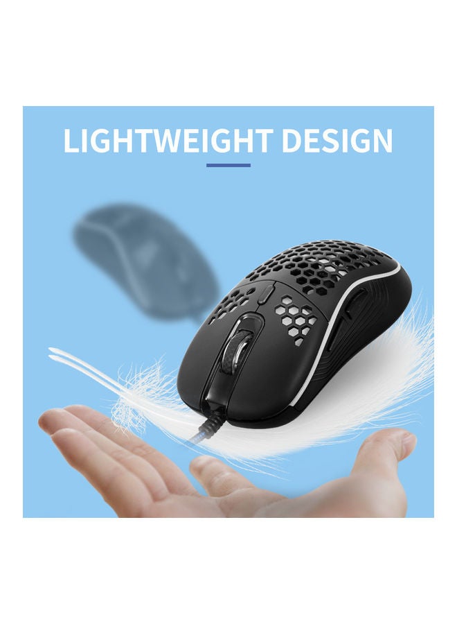 ماوس ألعاب سلكي USB أسود - Image 5