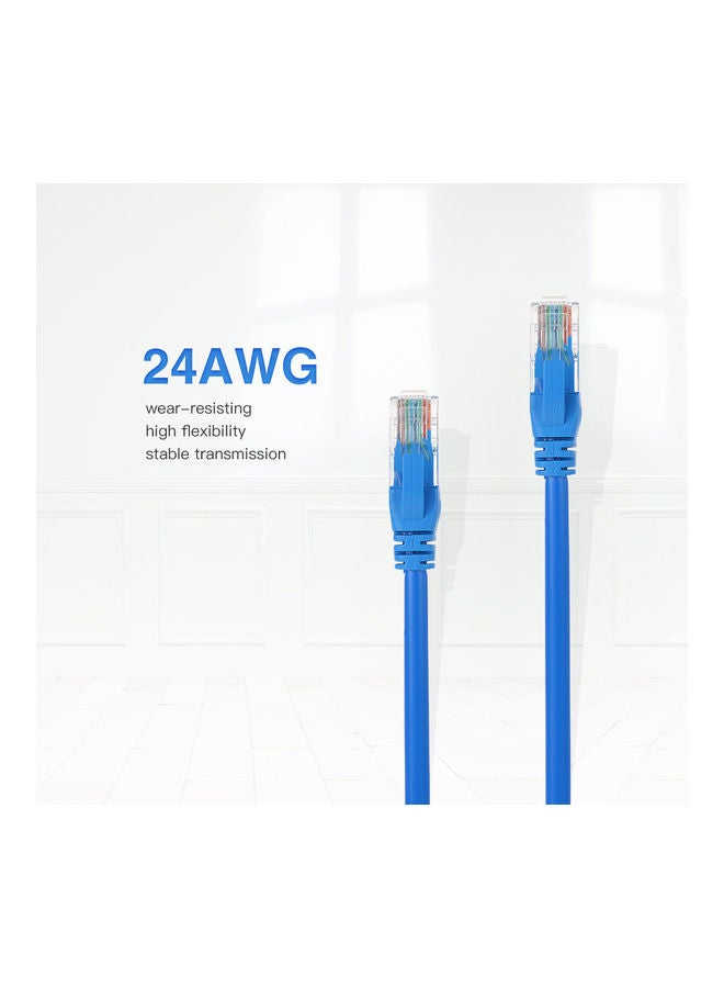 ماركة غير محددة - كابل توصيل شبكة Cat6 أزرق - Image 1