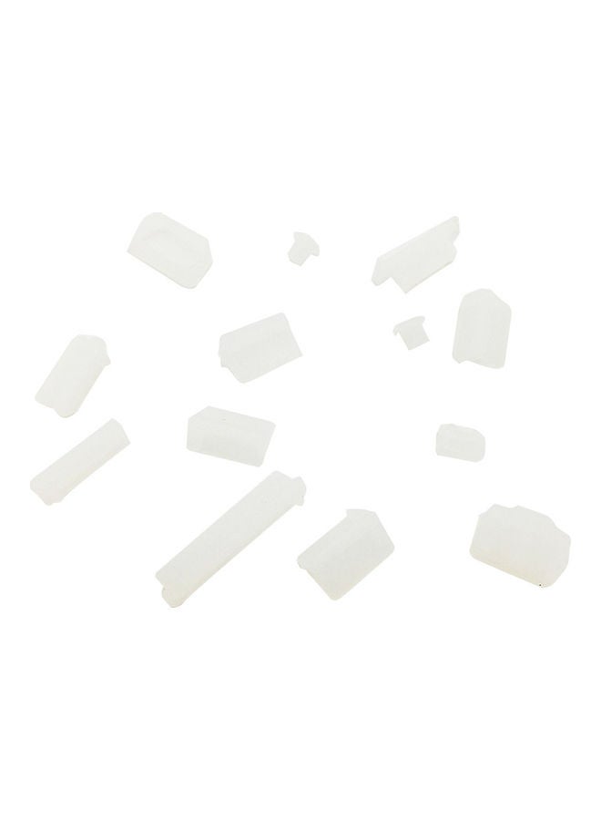 13-Piece Silicone Anti-Dust Plug Cover Set Transparent Transparent 
