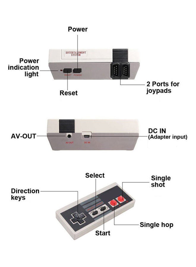 Retro Video Game Console With Controller