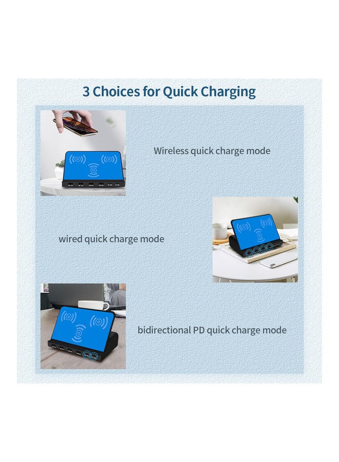 819 6 Port USB Charger Black/Clear  - Image 4