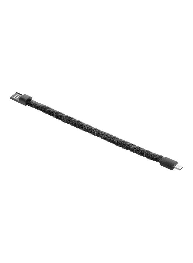 Creative Braiding Bracelet Data Cable Black  - Image 4