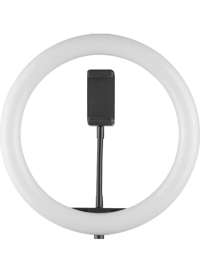 Desktop LED Video Ring Light With Phone Holder White/Black - Image 1