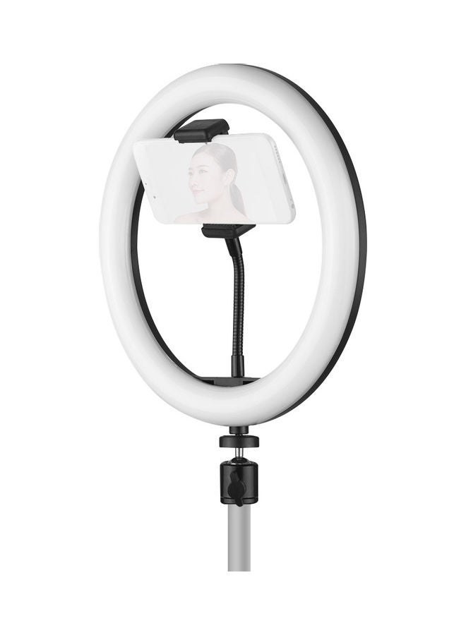 Desktop LED Video Ring Light With Phone Holder White/Black - Image 3
