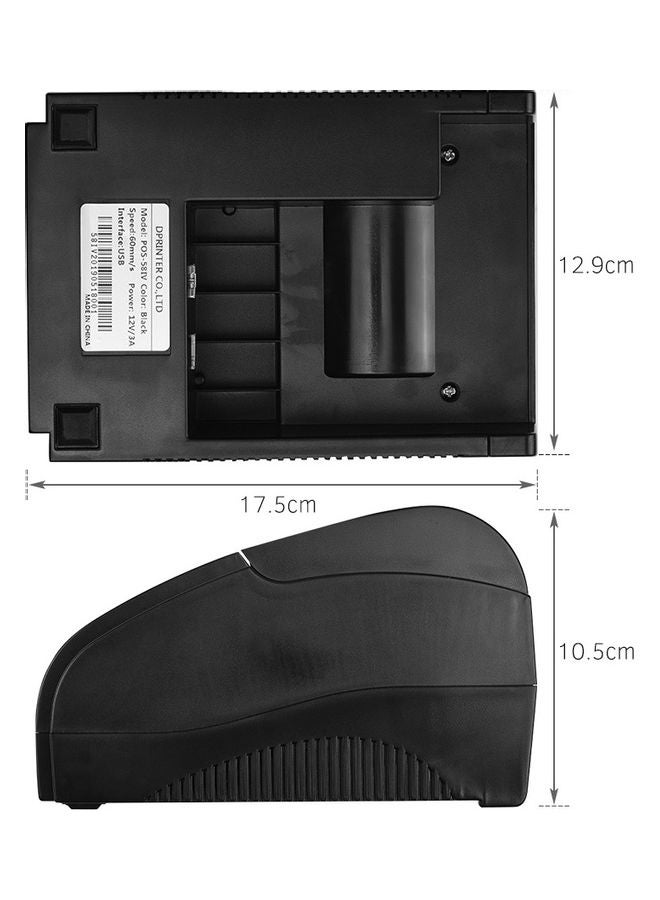 USB Thermal Receipt Printer Black  - Image 3