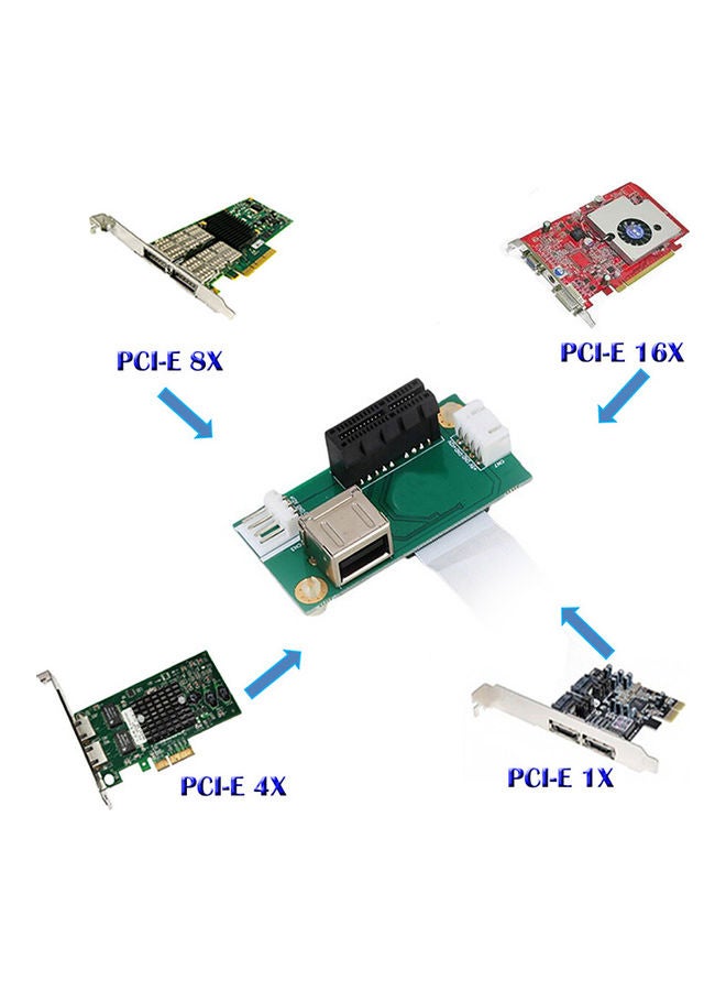 Generic Mini PCI-E To PCI-E Extension Cord Adapter Card With Vertical Slot Multicolour  - Image 4