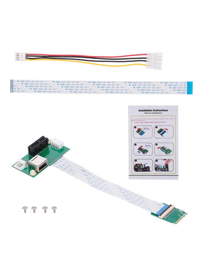 Generic Mini PCI-E To PCI-E Extension Cord Adapter Card With Vertical Slot Multicolour  - Image 5