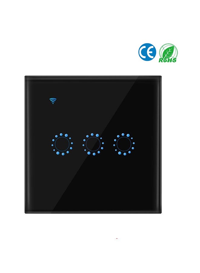 Wifi Remote Control Smart Switch With Alexa Echo Black 9.5x4x9cm