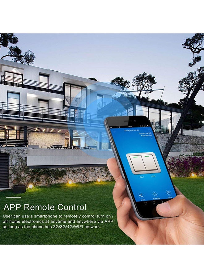 Wifi Remote Control Smart Switch With Alexa Echo Black 9.5x4x9cm