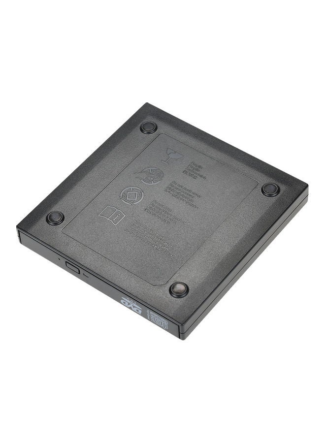 USB Portable Slim External DVD-CD-RW Optical Disc Drive Reader Black  - Image 3