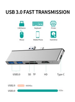 Generic 6-In-1 USB 3.0 HUB Black  - Image 2