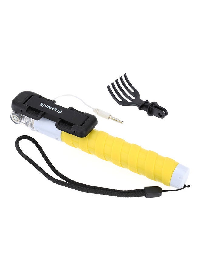 Generic Self-Timer Selfie Stick Yellow/White 